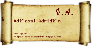 Városi Adrián névjegykártya