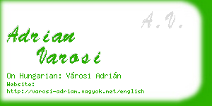 adrian varosi business card